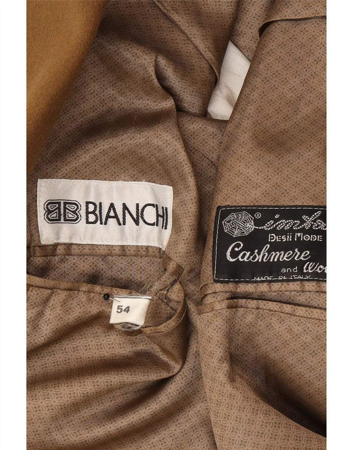 Bianchi Veste Blazer 2 Boutons Homme IT 54 2XL Marron Cachemire