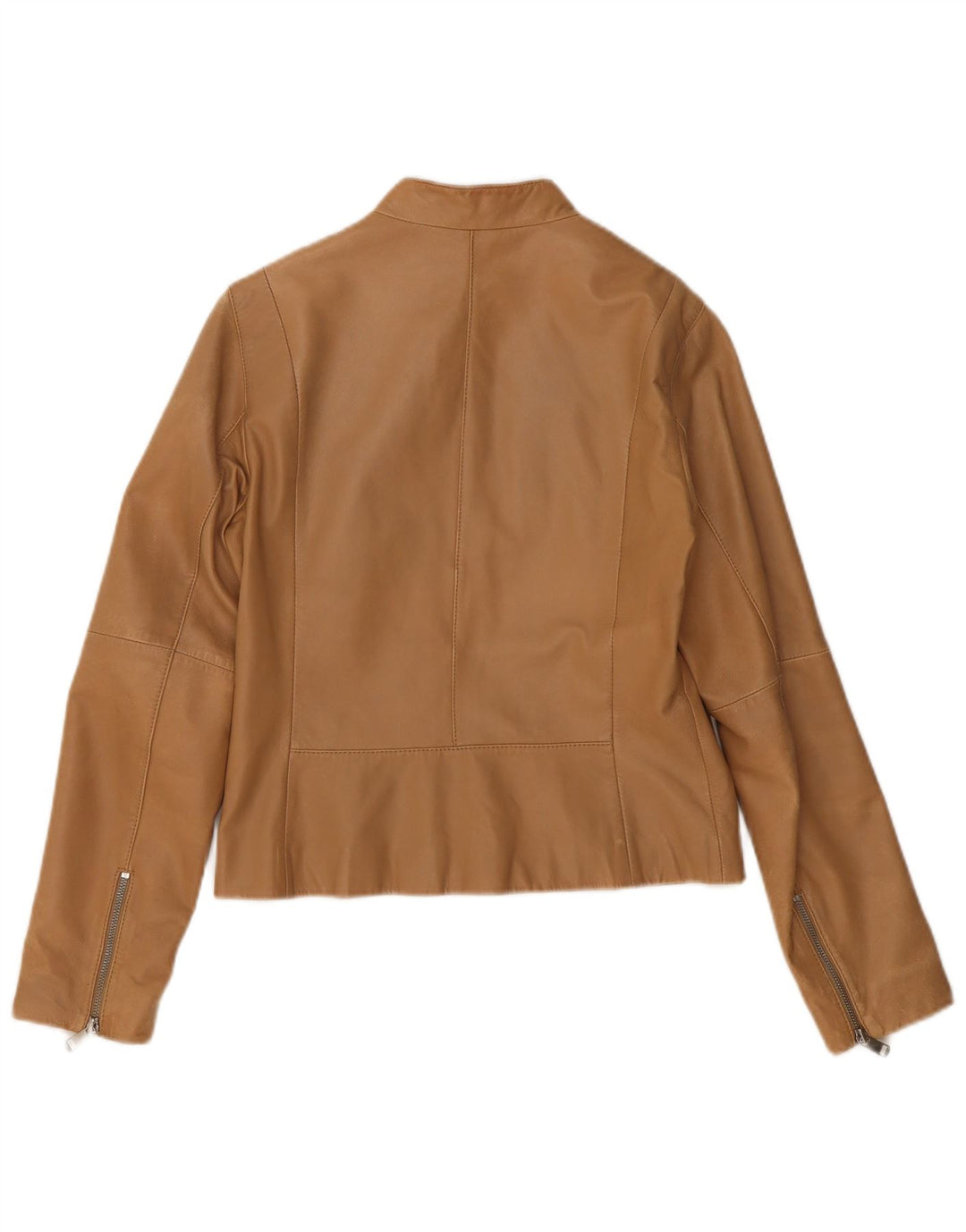 Tommy Hilfiger Veste en cuir pour femme UK 14 Cuir marron moyen