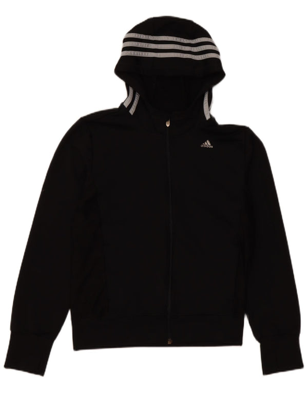 ADIDAS Pull à capuche zippé Climacool pour fille 11-12 ans Noir Polyester