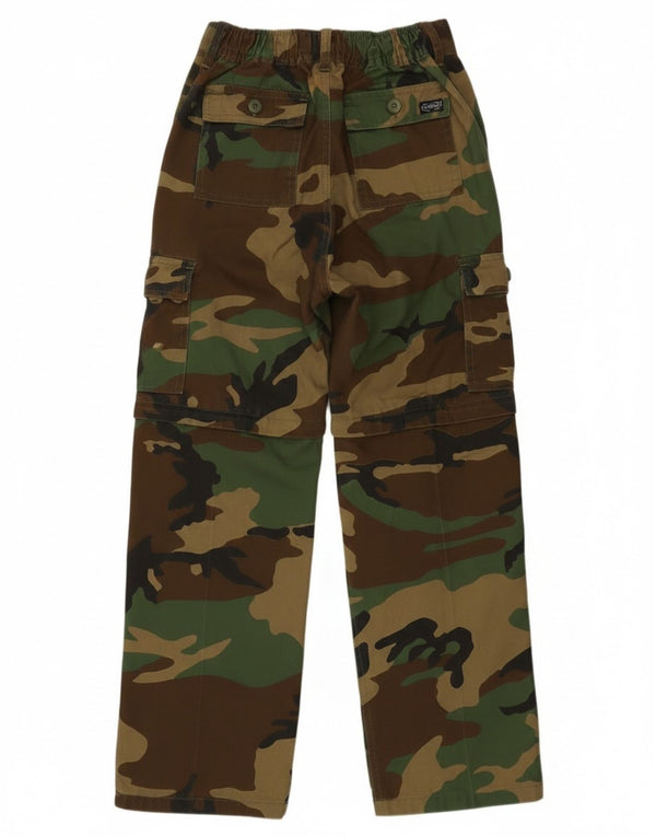 MFH Pantalon cargo taille haute pour garçon 15-16 ans W26 L28 2XL Vert camouflage
