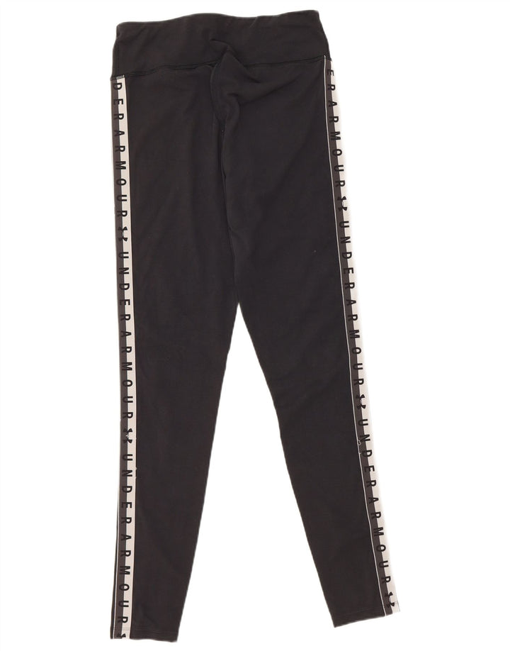 UNDER ARMOUR Legging graphique Heat Gear pour femme UK 10 Small Noir