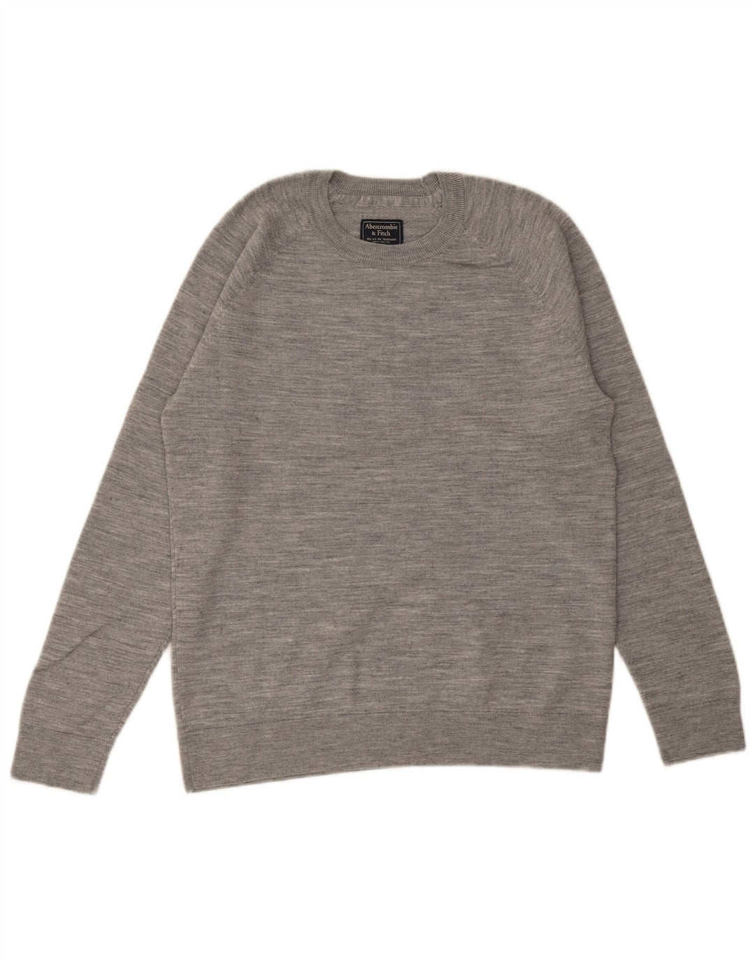 ABERCROMBIE & FITCH Pull à col rond pour homme Gris moyen moucheté