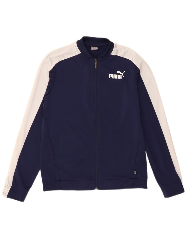 Puma Veste de Survêtement Garçon 13-14 ans Bleu Marine Colorblock Polyester