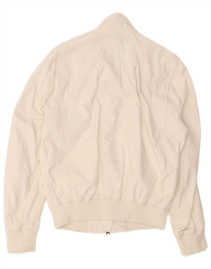BLAUER Veste Bomber Homme UK 38 Medium Blanc Nylon