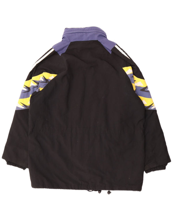 Adidas Veste coupe-vent graphique pour homme UK 44/46 Large Noir Colourblock