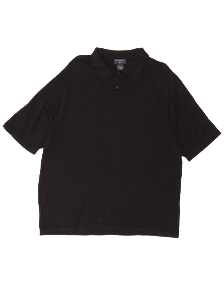 DOCKERS Polo Homme XL Noir Soie