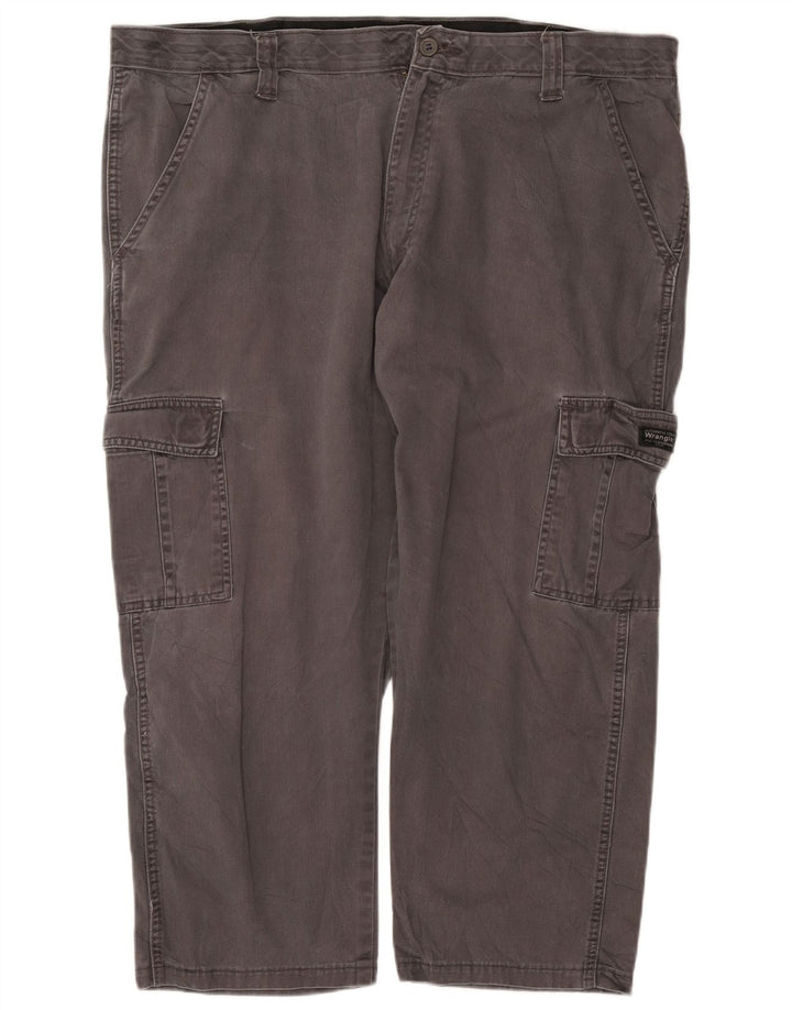 WRANGLER Pantalon court cargo droit pour homme W40 L25 Gris Coton