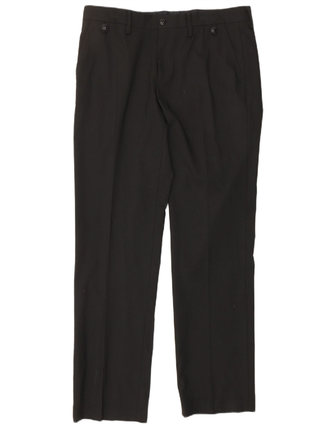 ZARA Pantalon de costume droit pour homme EU 40 Medium W31 L32 Noir Polyester