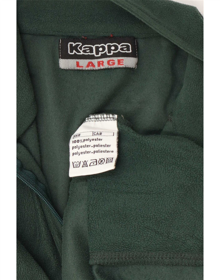 Kappa Veste polaire pour homme UK 40 Large Vert Polyester