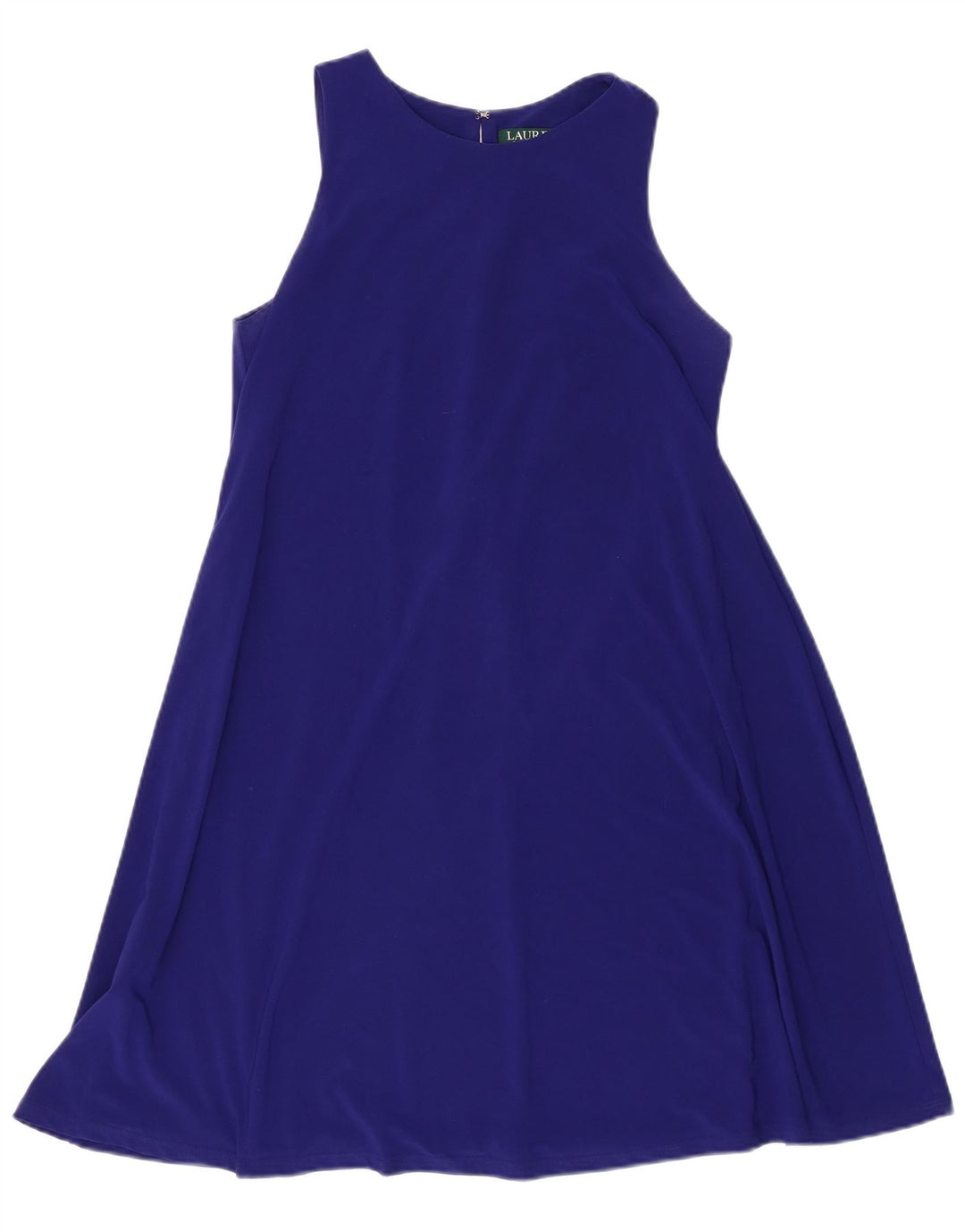 Ralph Lauren Robe tente sans manches pour femmes US 6 Polyester bleu moyen