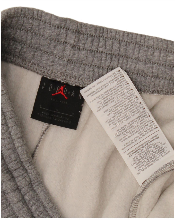 Jordan Short de sport graphique pour hommes, grand coton moucheté gris