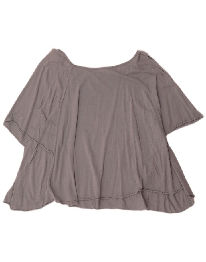 Zara Womens Blouse Oversize Top UK 10 Petit Gris Coton