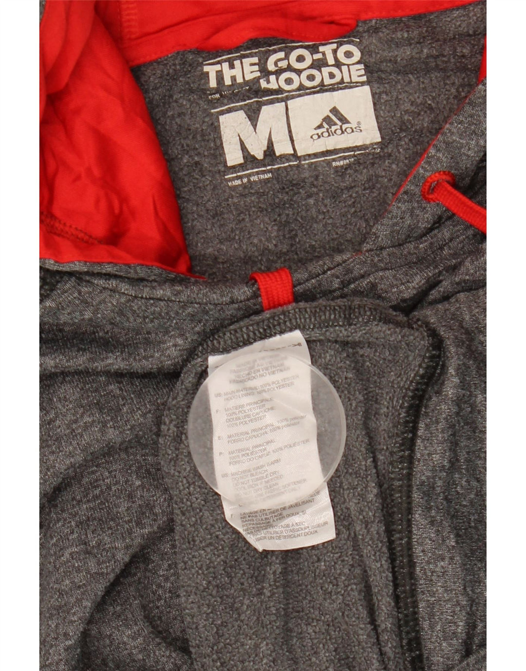 ADIDAS Pull à Capuche Climawarm Homme Gris Moyen Moucheté Polyester