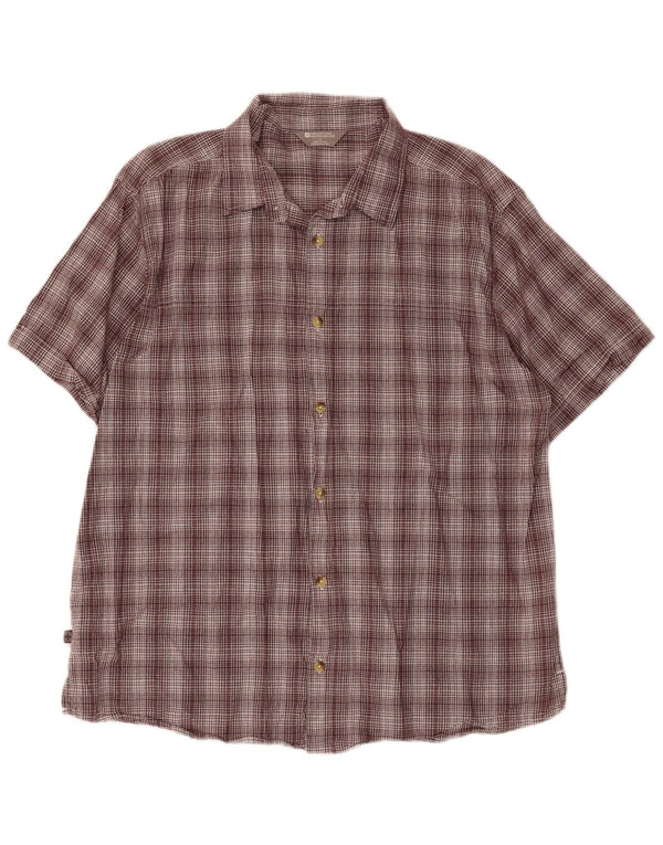 Mountain Warehouse Chemise à manches courtes pour homme XL en coton à carreaux marron
