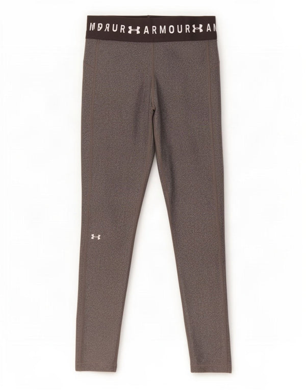 Under Armour Legging Heat Gear Graphic pour femme UK 14 Large Gris Colorblock