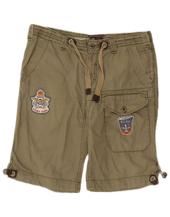Scotch & Soda Short Cargo Graphique W33 Homme Kaki Moyen Coton