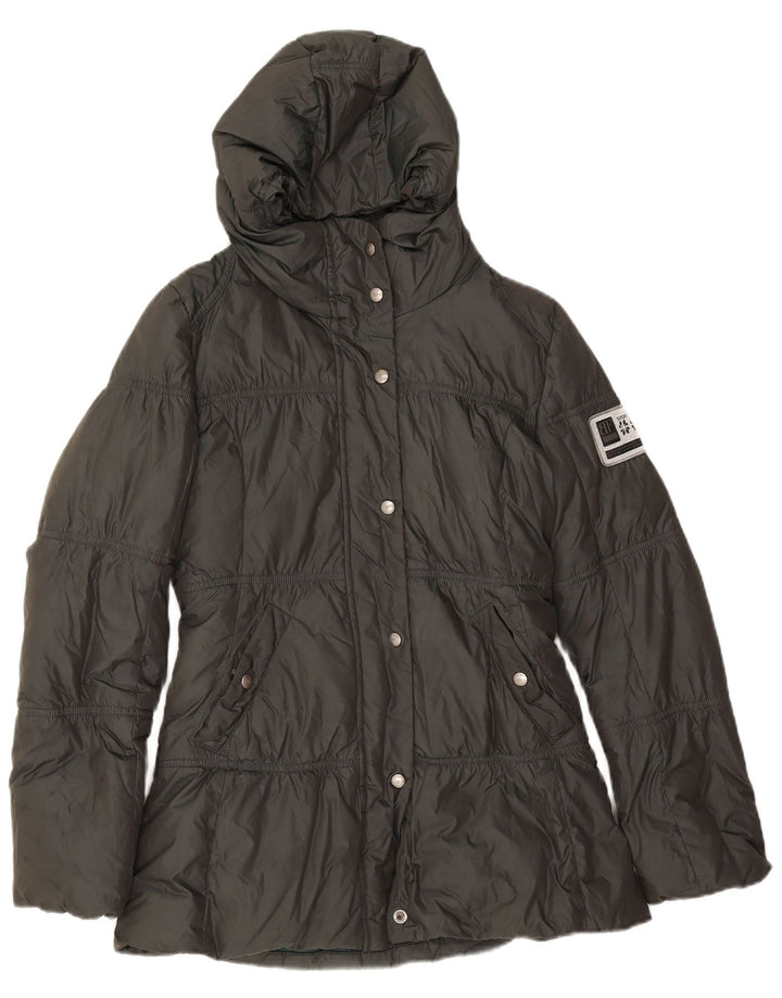 Belfe Veste matelassée à capuche pour femme UK 8 Small Kaki Polyester