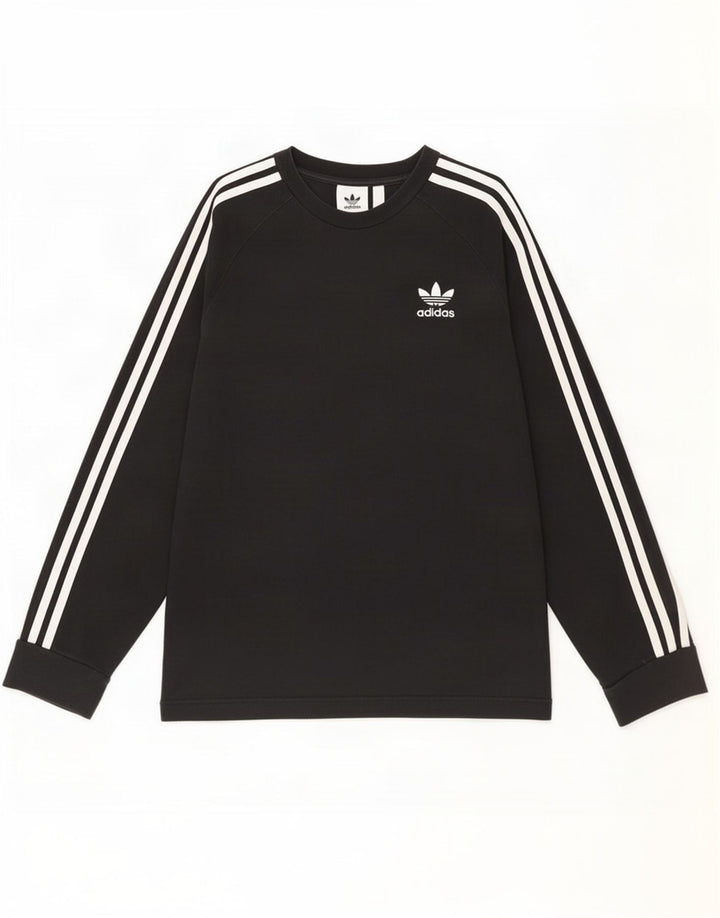 Adidas Haut à manches longues pour homme Petit coton noir