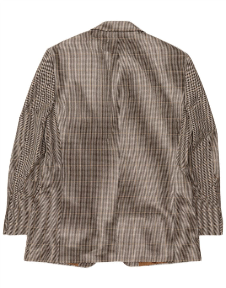 Marks & Spencer Veste blazer à 2 boutons pour homme UK 40 pied-de-poule marron moyen