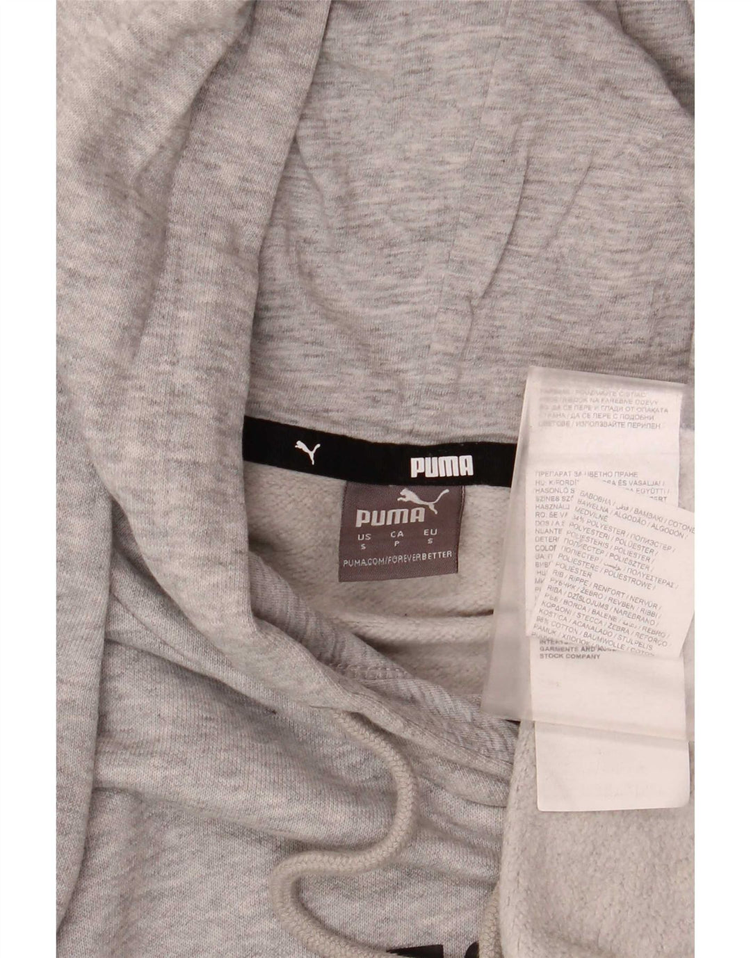 Puma Pull à capuche graphique homme petit gris coton