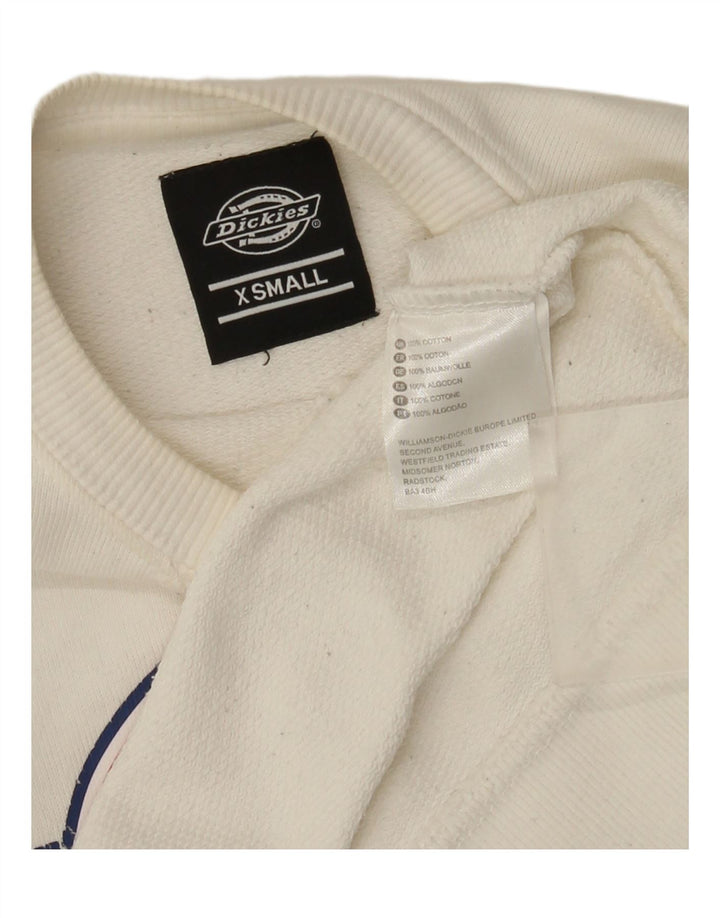 Dickies Homme Graphic Sweatshirt Jumper XS Blanc Coton