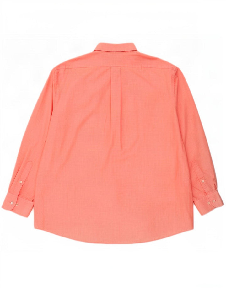 Chaps Chemise coupe classique pour homme Taille 18 2XL Pied de poule rose en coton