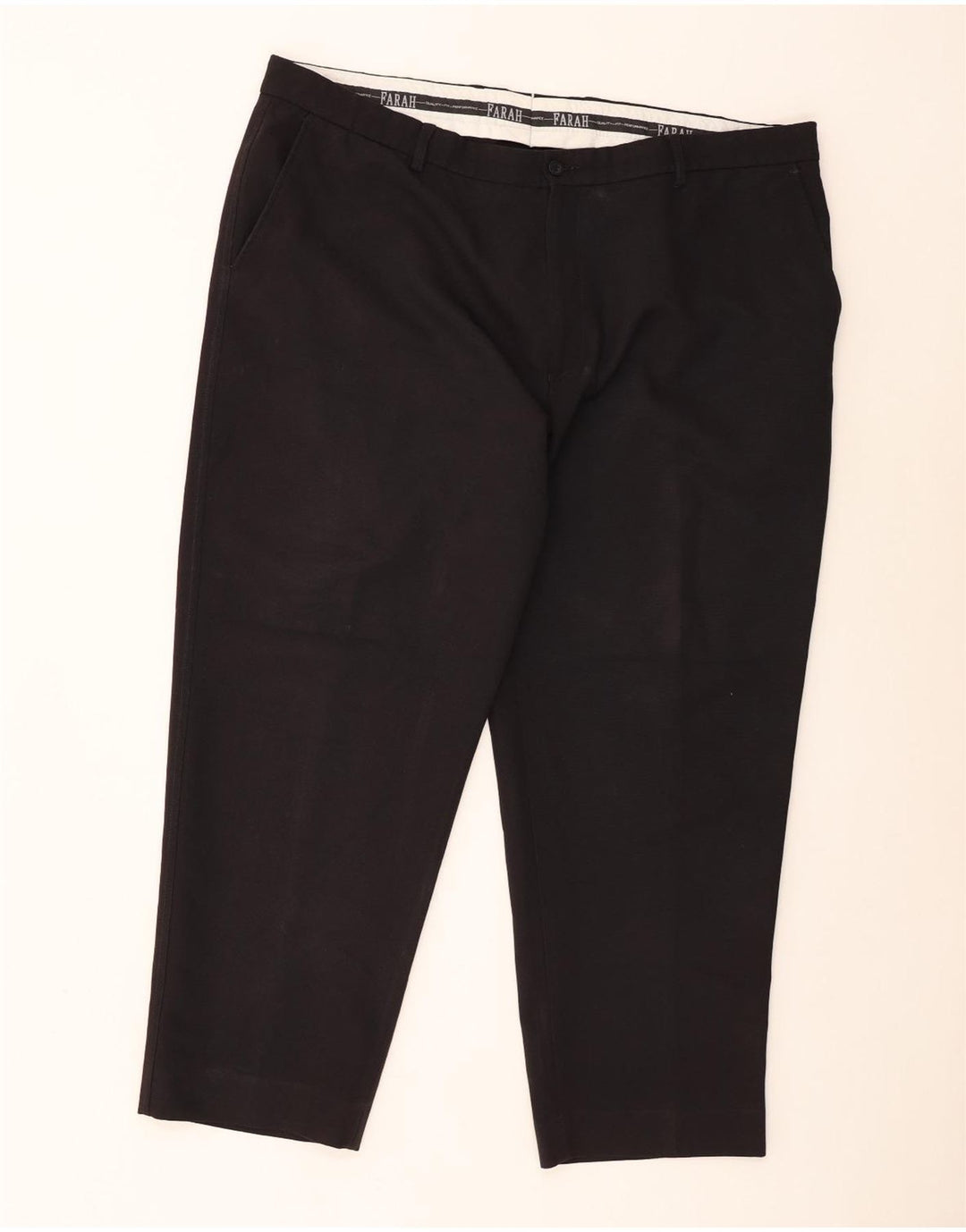 Farah Pantalon Chino Droit Homme W44 L29 Noir Polyester