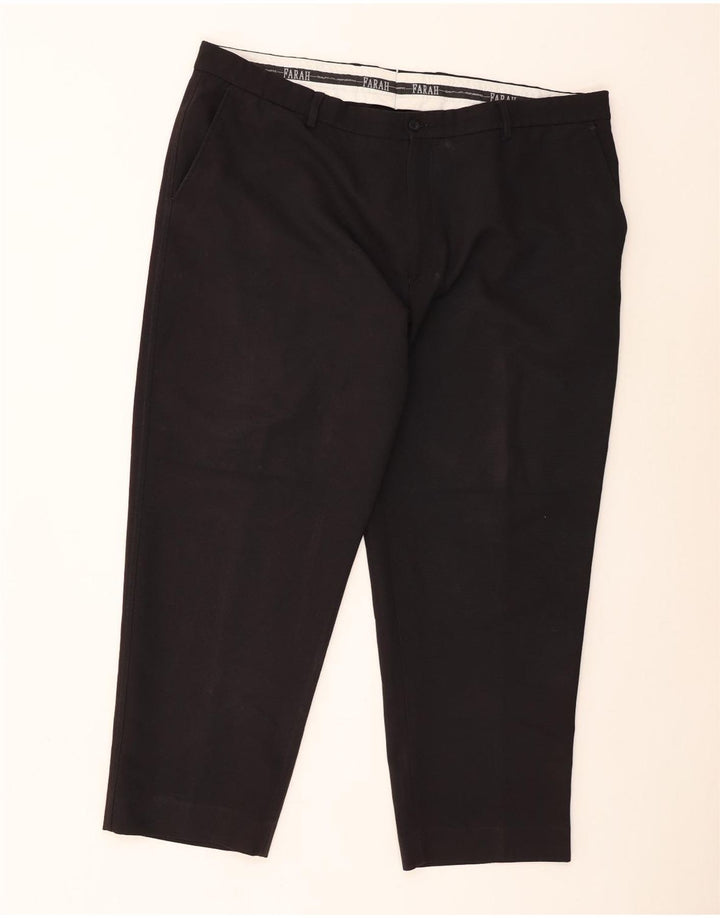 Farah Pantalon Chino Droit Homme W44 L29 Noir Polyester