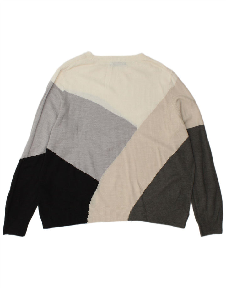 Marks & Spencer Pull col bateau pour femme UK 16 Large Gris
