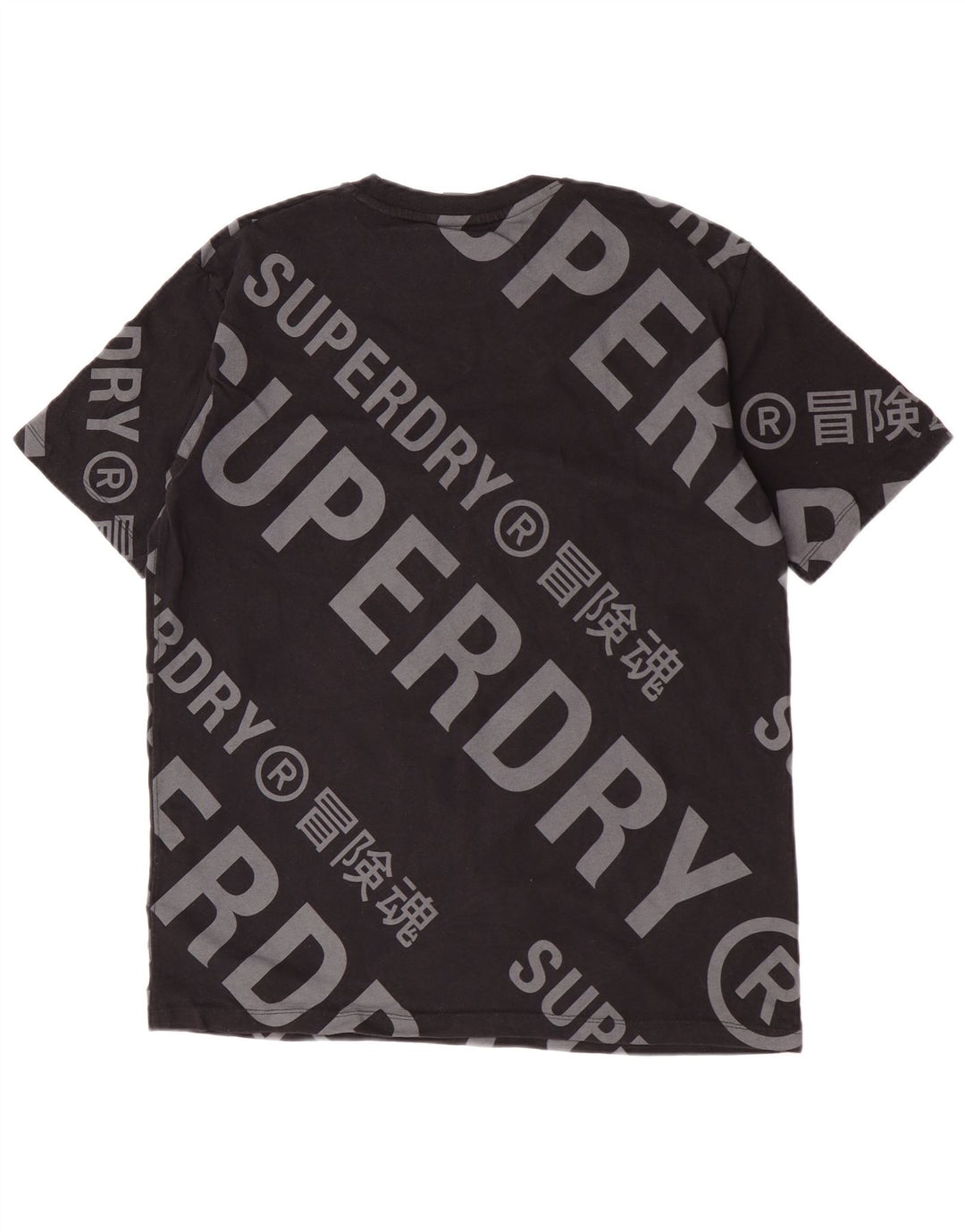 Superdry T-Shirt Graphique Homme Noir Moyen Coton