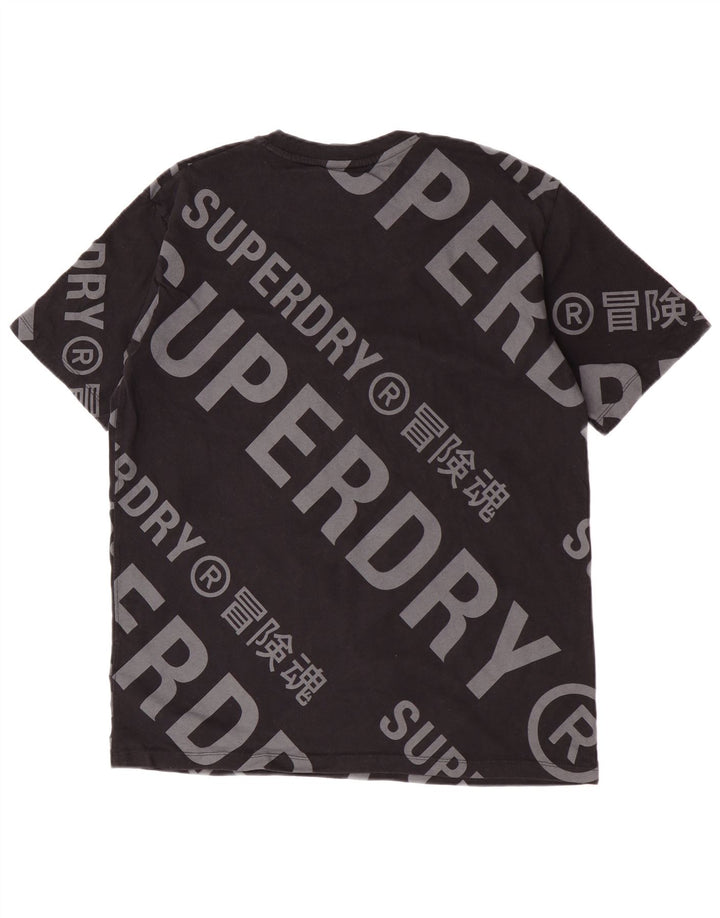 Superdry T-Shirt Graphique Homme Noir Moyen Coton
