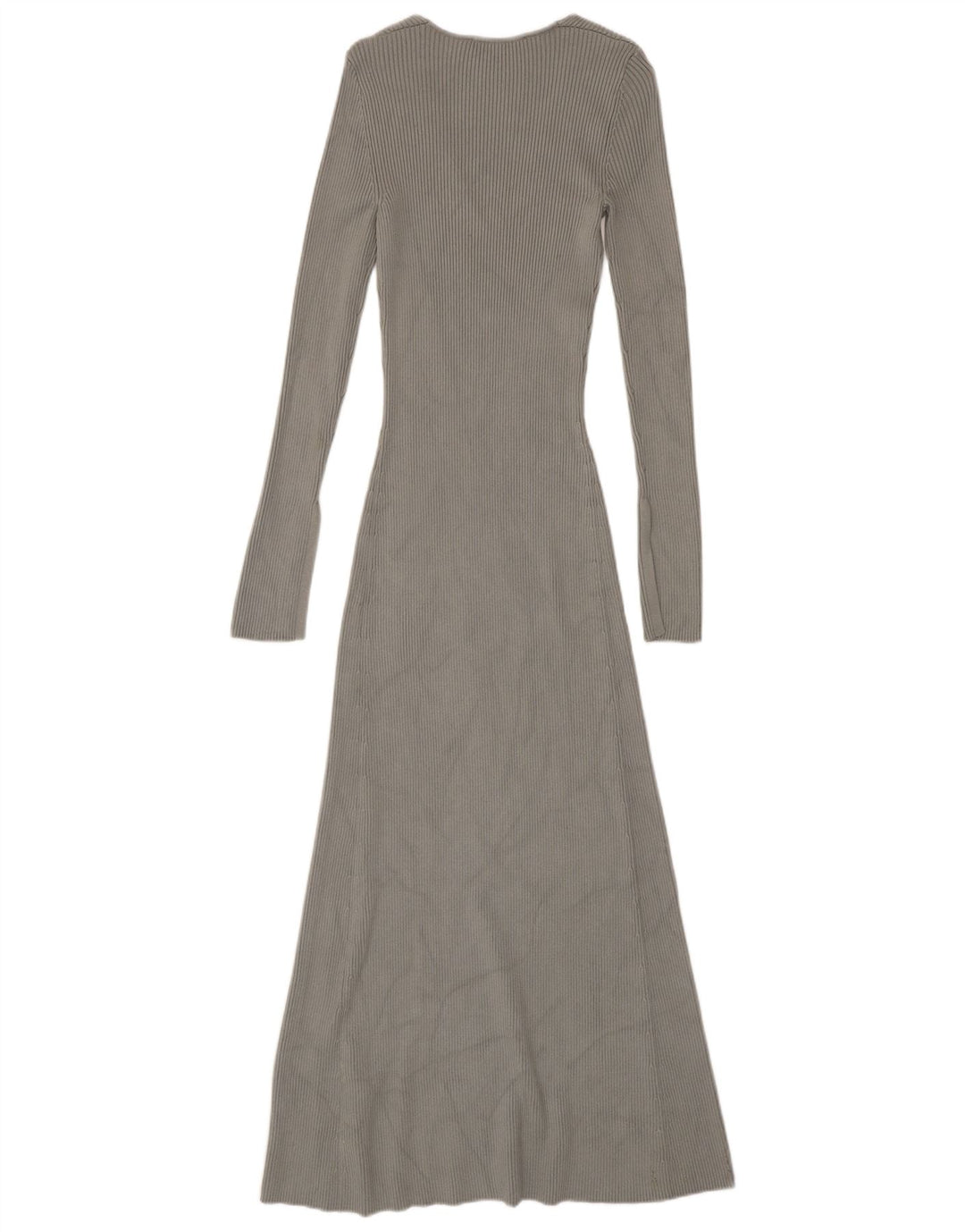 Zara Femme Maxi Robe Pull UK 8 Petit Gris Viscose