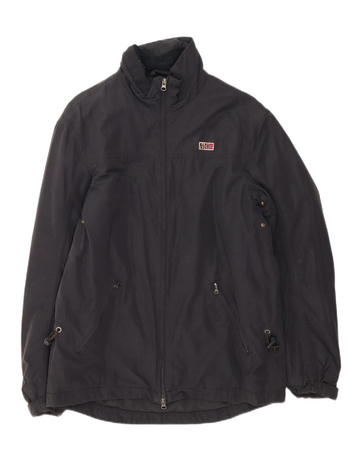 Napapijri Veste coupe-vent pour homme UK 40 Large Noir Coton