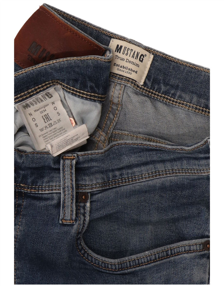 Mustang Jean Slim Washington Homme W32 L34 Bleu Coton