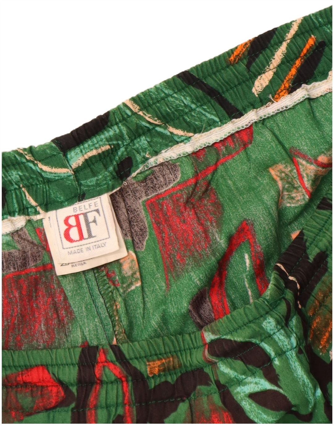 Belfe Short Homme IT 46 Petit W30 Vert Floral