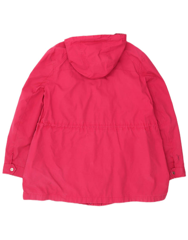 Joules Veste de pluie à capuche pour femme UK 18 XL Rose Coton