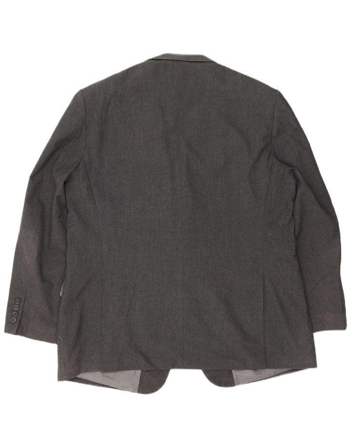 MARKS & SPENCER Mens 2 Button Blazer Jacket UK 42 XL Grey Polyester