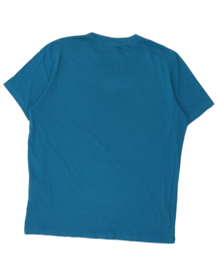 CHAMPION T-Shirt Homme Bleu Moyen Coton