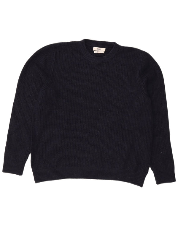 Marks & Spencer Pull à col rond pour femme UK 16 Large Bleu marine