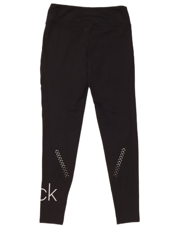 Calvin Klein Leggings de golf graphiques pour femme UK 10 Small Noir Polyester