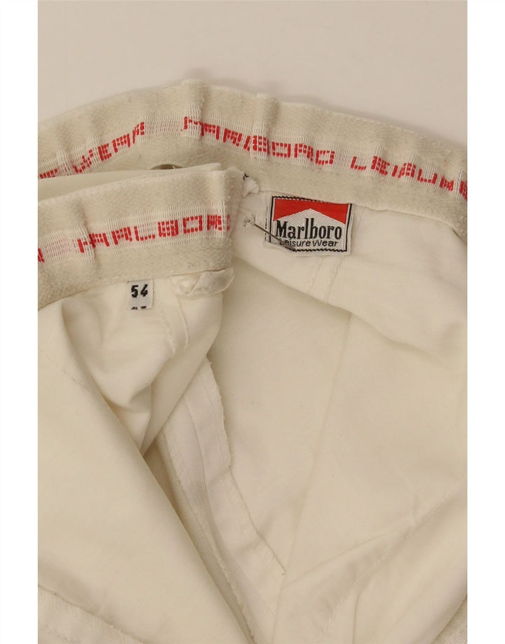 Marlboro Short Chino Homme IT 54 2XL W36 Blanc