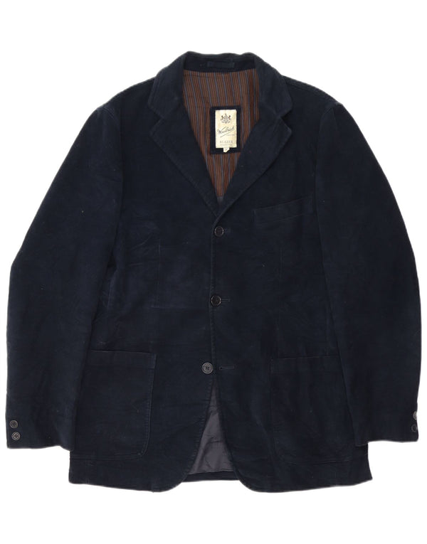 Woolrich Veste blazer à 3 boutons pour homme UK 38 Bleu marine moyen classique