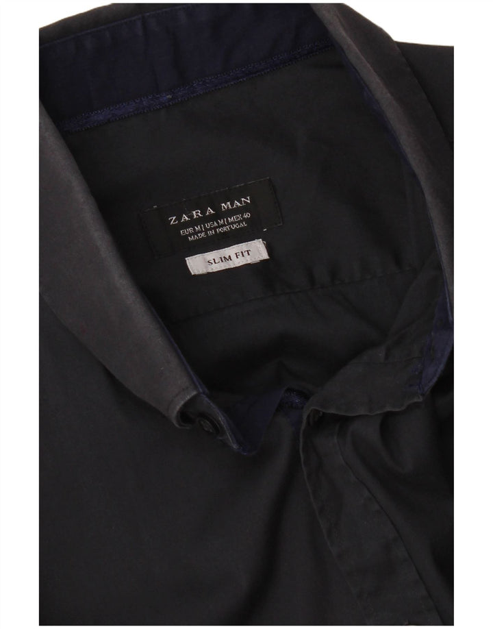 Chemise Slim Fit Bleu Marine Moyen | Zara Homme