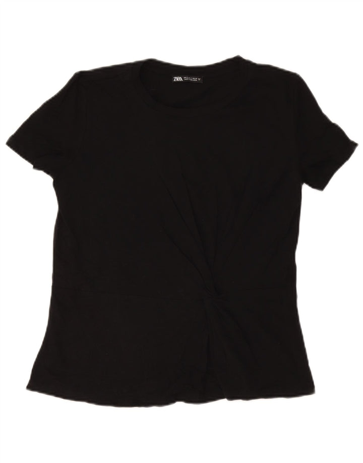 Zara T-shirt surdimensionné pour femme UK 10 Small Noir