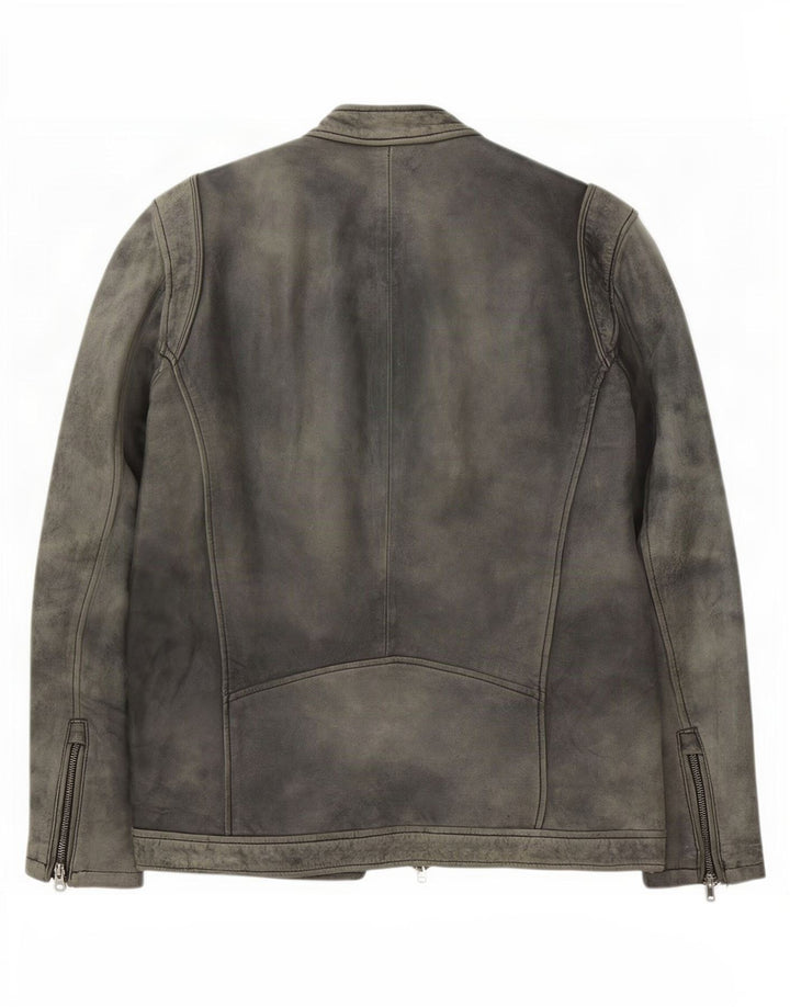 PEPE Jeans Veste en cuir pour homme UK 44 2XL Gris