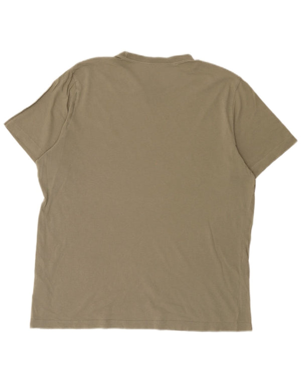 Nike T-shirt pour homme en coton kaki Taille L