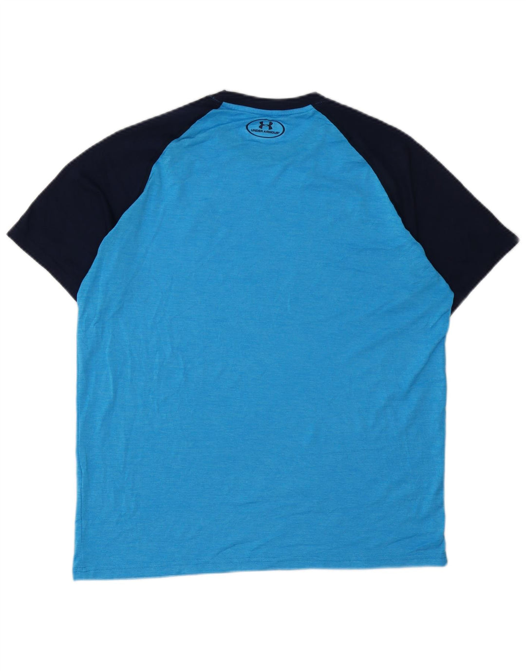 UNDER ARMOUR T-Shirt Heat Gear Homme Bleu Moyen Polyester Colorblock