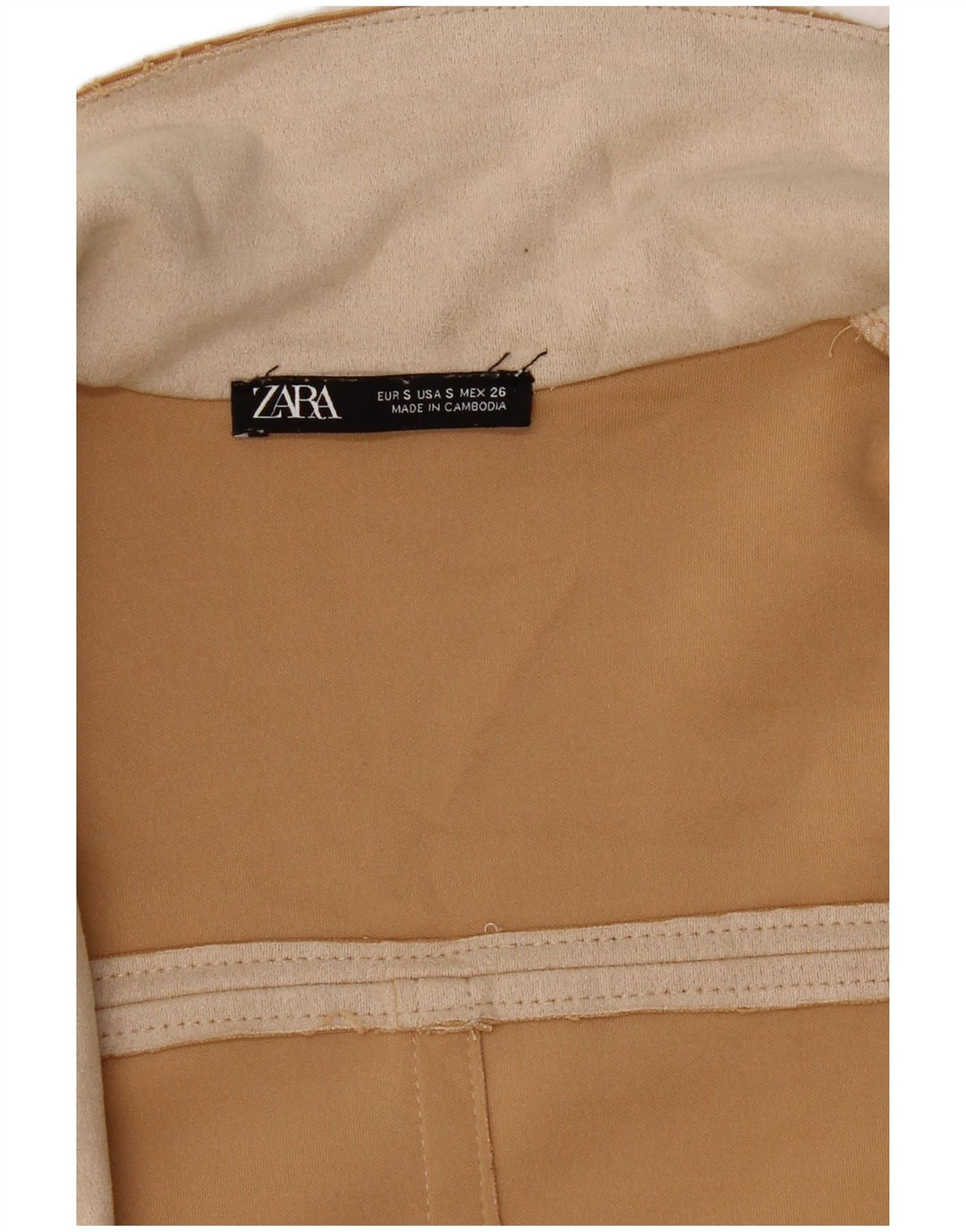 Zara Manteau Femme UK 10 Petit Beige