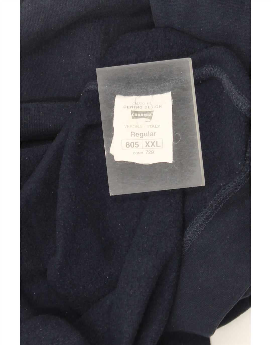 Carrera Homme Graphic Sweatshirt Jumper 2XL Bleu Marine Coton