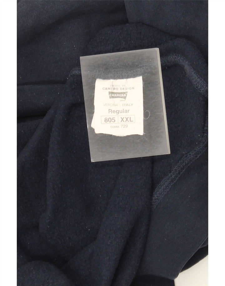 Carrera Homme Graphic Sweatshirt Jumper 2XL Bleu Marine Coton